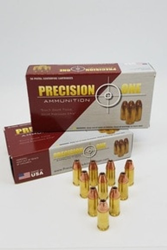 Precision One 9mm Luger Ammunition PONE1240 125 Grain Jacketed Hollow Point 50 Rounds