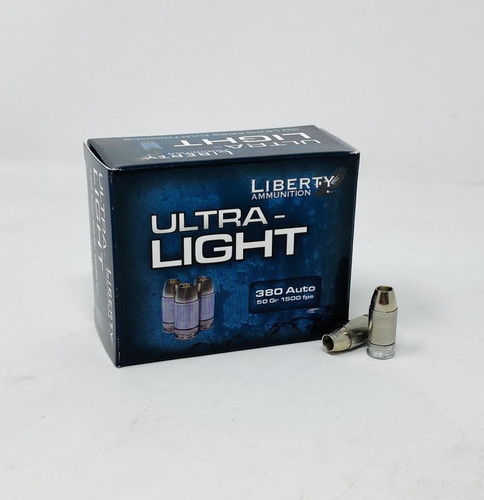Liberty 380 Auto Ammunition LAUL38050 Ultralight 50 Grain Hollow Point 20 Rounds