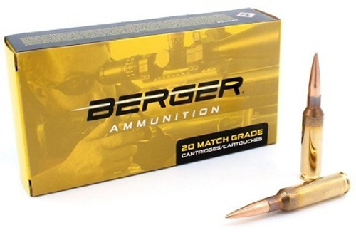 Berger 6.5mm Creedmoor Ammunition BER31081 144 Grain Long Range Hybrid Target 20 Rounds