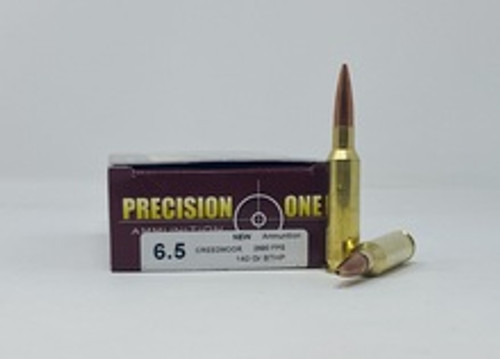 Precision One 6.5 Creedmoor Ammunition PONE1052 140 Grain Boat Tail Hollow Point Point 20 Rounds