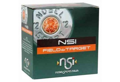 Nobel Sport Italia Field & Target 12 Gauge Ammunition ANSF128CASE 2-3/4" #8 Shot 1-1/8oz 1255fps CASE 250 Rounds