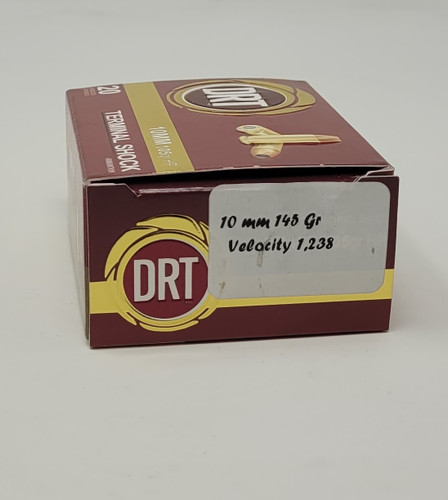 DRT Terminal Shock 10mm Ammunition DRT10MM145 145 Grain Lead Free Hollow Point 20 Rounds