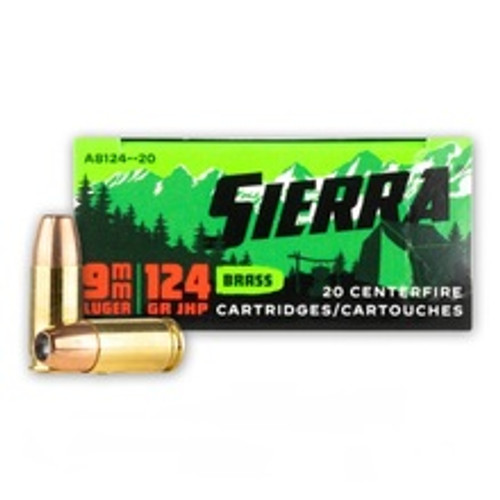 Sierra Outdoor Master 9mm Luger Ammunition SRAA812420 124 Grain 