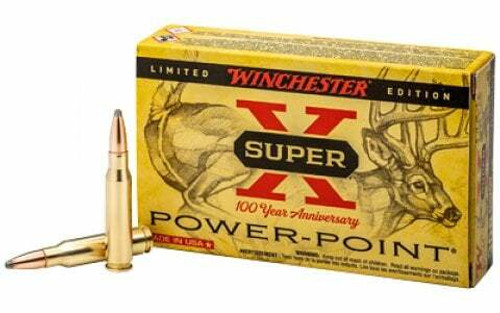 Winchester Limited Edition 100 Year Anniversary 308 Super X Power Point Ammunition X308100 150 Grain 2820 FPS 20 Rounds