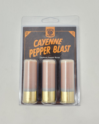Reaper Defense Cayenne Pepper 12 Gauge Ammunition RDG1258 2-3/4" Cayenne Pepper Blast 3 Rounds
