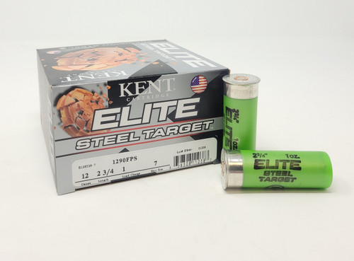 Kent Cartridge Elite Steel Target 12 Gauge Ammunition KE12ST287 2-3/4" 1oz #7 Shot 1290fps 25 Rounds