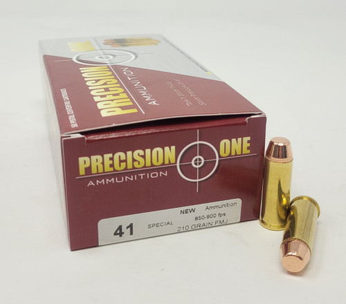 Precision One 41 Special Ammunition PONE1411 210 Grain Full Metal Jacket 50 Rounds