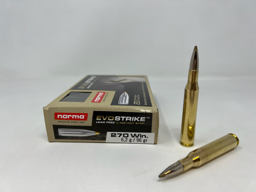 Norma 270 Win Ammunition NORMA20168972 96 Grain Polymer Tip Boat Tail Bondstrike 20 Rounds