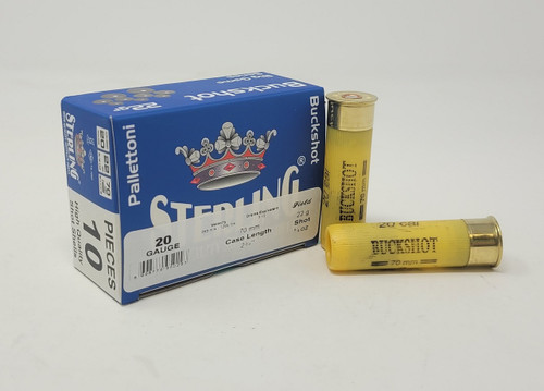 Sterling 20 Gauge Ammunition STRLG20BUCK 2-3/4" 6/8oz 00 Buckshot 10 Rounds