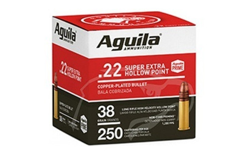 Aguila 22 LR Ammunition Super Extra 1B221103 38 Grain Hollow Point 250 Rounds