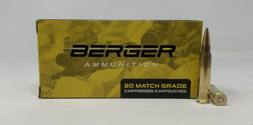 Berger 223 Remington Ammunition BER23020 73 Grain Boat Tail Target 20 Rounds