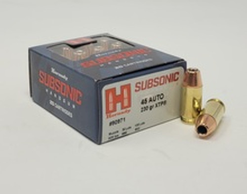 Hornady 45 Auto Ammunition H90971 230 Grain Subsonic XTP Hollow Point 20 Rounds