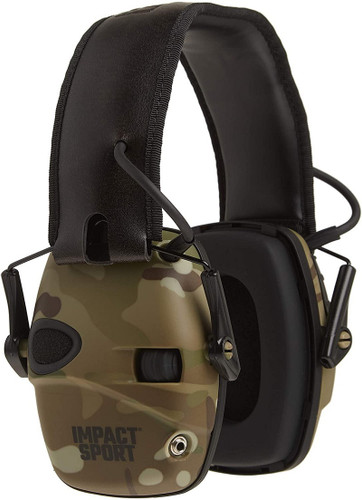 Howard Leight R-02526 Impact Sport Sound Amplification Electronic Shooting Earmuff Green Camo