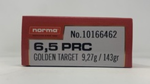 Norma 6.5mm PRC Ammunition NORMA10166462 143 Grain Golden Target 20 Rounds