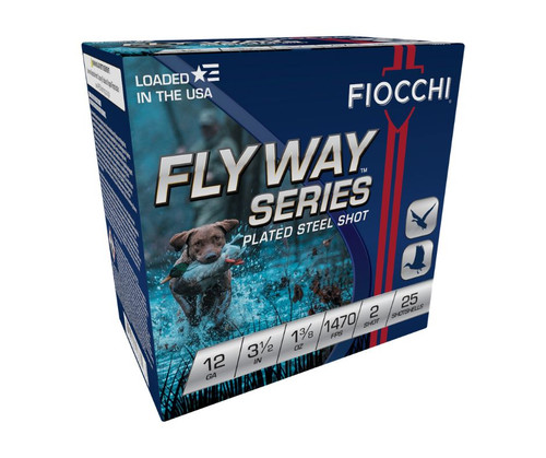 Fiocchi 12 Gauge Ammunition Shooting Dynamics FI123ST2 3" Steel #2 Shot 1 -1/8oz 1500fps 25 Rounds