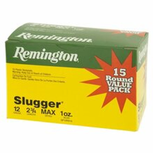 Remington 12 Gauge Ammunition Slugger SP12RS15 2-3/4��� Slug 1oz 1560fps 15 Rounds