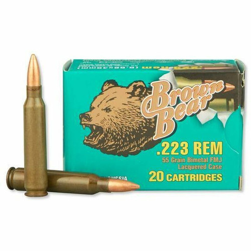 Brown Bear 223 Rem Ammunition 55gr FMJ 20 rounds