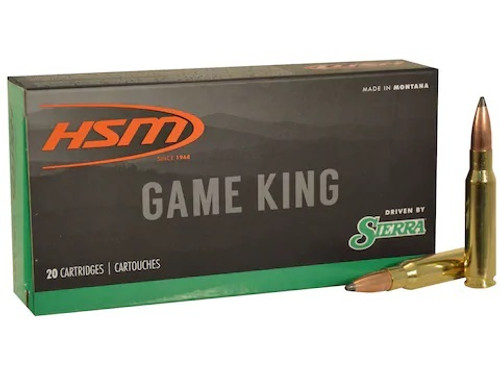 HSM 308 Win Ammunition HSM-308-41-N 150 Grain Sierra GameKing Jacketed Soft Point 20 Rounds