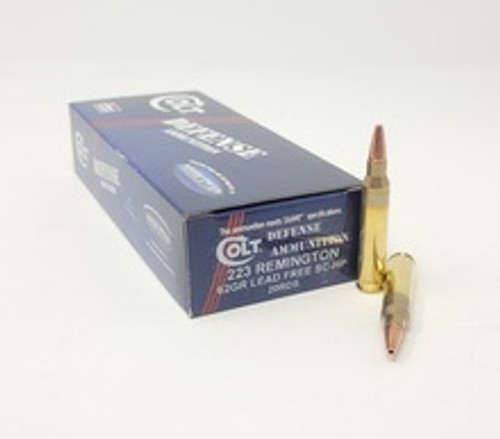 DoubleTap 223 Rem Ammunition Colt Defense DT223REM62CD20 62 Grain Lead Free Solid Copper Hollow Point 20 rounds