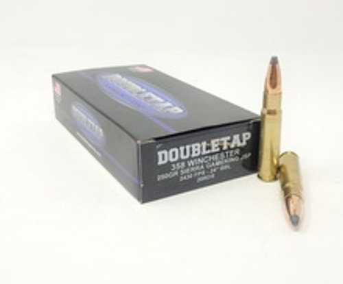 DoubleTap 358 Win Ammunition DT358WIN250JSP20 250 Grain Sierra Gameking Jacketed Soft Point 20 Rounds