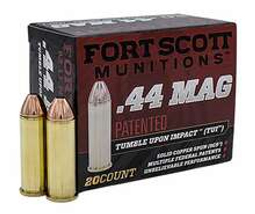 Fort Scott Munitions 44 Mag Ammunition FSM44200SCV1 200 Grain Solid Copper Spun 20 Rounds