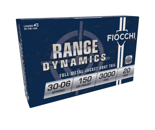 Fiocchi 30-06 Springfield Ammunition FI3006A 150 Grain FMJBT 20 Rounds