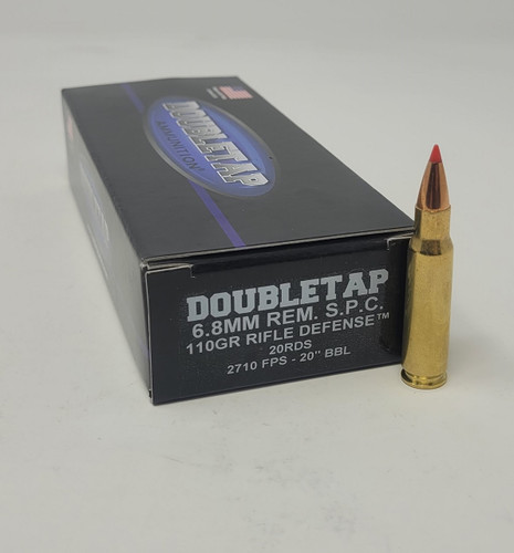 Double Tap 6.8 Rem SPC Ammunition DT68REM110DEF20 110 Grain Ballistic Tip 20 Rounds