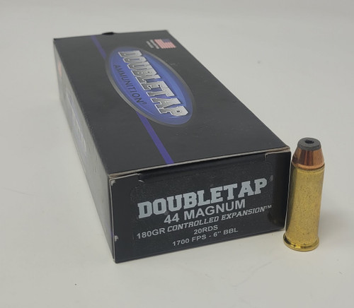 DoubleTap 44 Mag Ammunition DT44MAG180CE20 180 Grain Controlled Expansion Hollow Point 20 Rounds