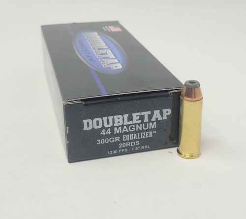 DoubleTap 44 Mag Ammunition DT44MAG300E20 300 Grain Equalizer Hollow Point 20 Rounds