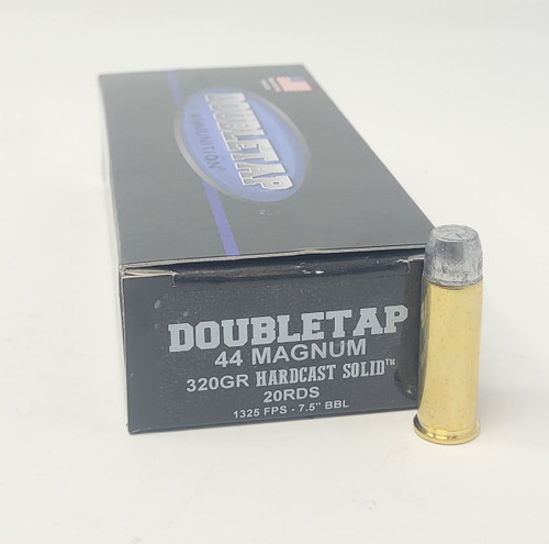 DoubleTap 44 Mag Ammunition 44M320HC 320 Grain Hard Cast Flat Nose 20 Rounds