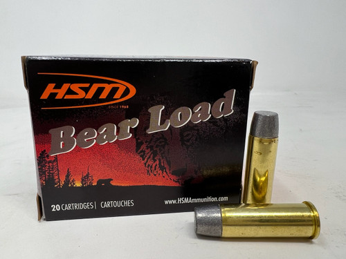 HSM 44 Magnum Ammunition HSM-44M-15-N-20 305 Grain Lead Wide Flat Nose Gas Check Bear Load 20 Rounds