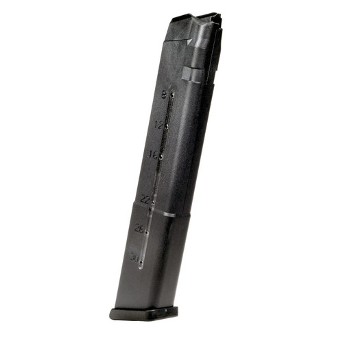 AC Unity 9x19mm Magazine ACU-39 FOR Glock 17,18,19,19x,26,34,45 With Clear Window 30 Rounder Black