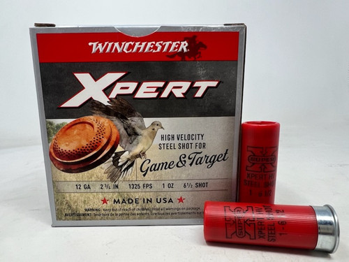 Winchester 12 Gauge Xpert Ammunition WE12GT65 #6.5 Steel Shot 2-3/4" 1oz 1325fps 25 Rounds