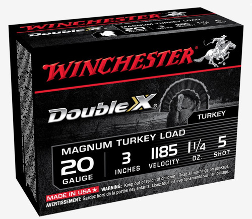 Winchester 20 Gauge Ammunition Magnum Turkey Load X203XCT5 3" 1-1/4oz #5 Shot 1185fps 10 Rounds