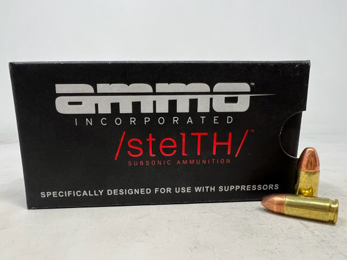 Ammo Inc 9mm Ammunition AI9147TMC-STL Stelth 147 Grain Total Metal Jacket 50 Rounds