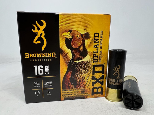 Browning 16 Gauge BXD Upland Ammunition B193511626 #6 Shot 2-3/4" 1-1/8oz 1295fps 25 Rounds