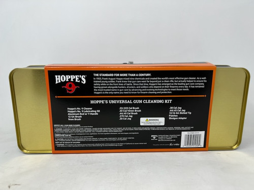 Hoppes Universal Gun Cleaning Kit Tin Kit No Mops HHTNM22