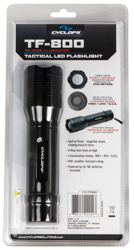 Cyclops CYC-TF800 Tactical Flashlight 800 Lumen Black