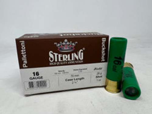 Sterling 16 Gauge Ammunition STRLG16GBUCK #1 Buckshot 2-3/4" 1oz 1295fps 10 Rounds