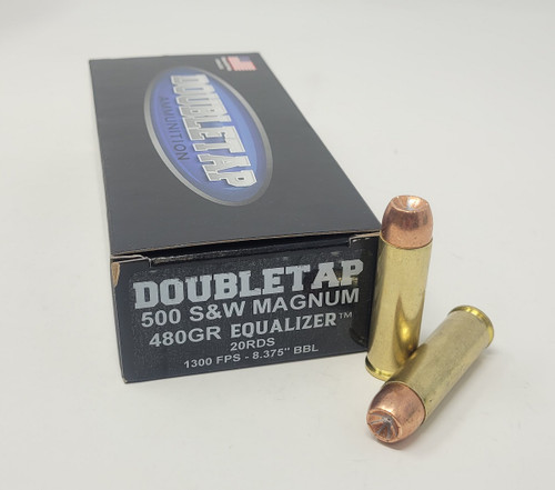 Doubletap 500 S&W Ammunition DT500SW480EQ 480 Grain Equalizer Hollow Point 20 Rounds