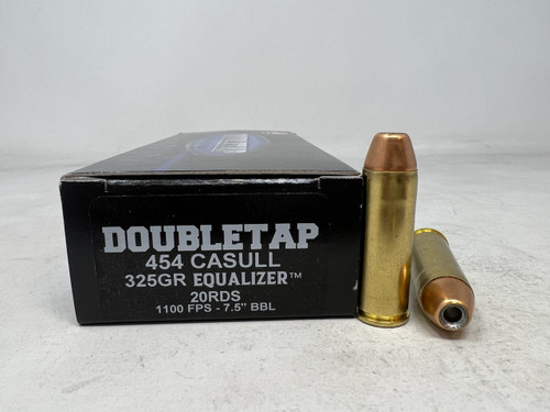 Doubletap 454 Casull Ammunition DT454CAS325E 325 Grain Equalizer Jacketed Hollow Point 20 Rounds