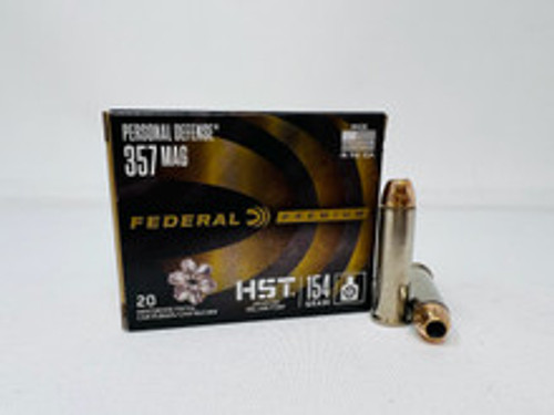 Federal 357 Magnum Ammunition Personal Defense P357HST1S 154 Grain HST Jacketed Hollow Point 20 Rounds