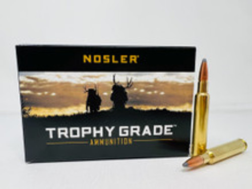 Nosler 280 Ackley Improved Ammunition Trophy Grade NOS60044 160 Grain Partition Tip 20 Rounds