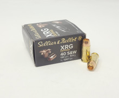Sellier & Bellot 40 S&W Ammunition XRG Defense SB40XA 130 Grain Lead Free Hollow Point 25 Rounds