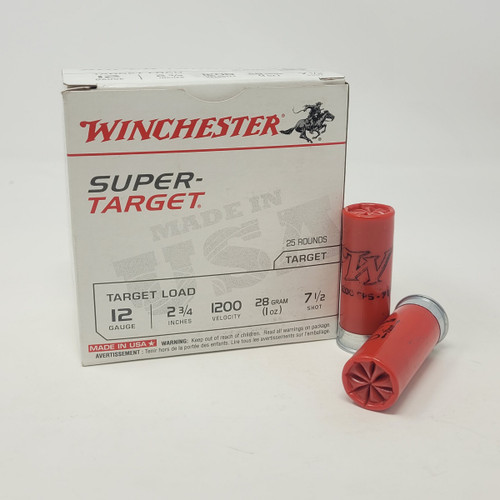 Winchester 12 Gauge Ammunition Super-Target TRGT12007 2-3/4" #7.5 Shot 1oz 1200fps 25 Rounds