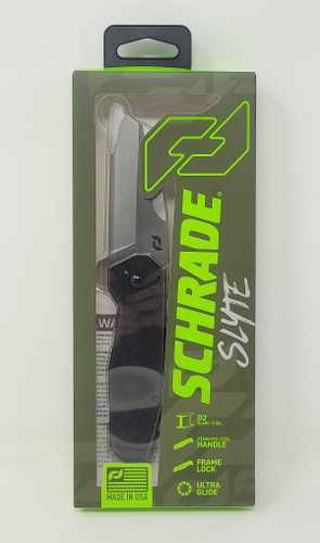 Schrade Slyte Folding Knife SCH1136251 With Frame Lock D2 Steel/Black