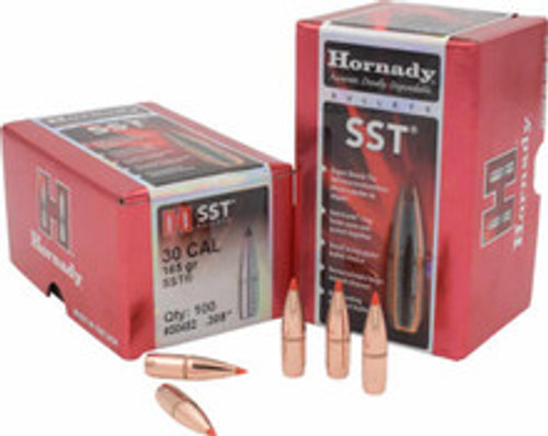 Hornady 30 Cal (.308 Dia) Reloading Bullets H30452 165 Grain SST Ballistic Tip 100 Pieces