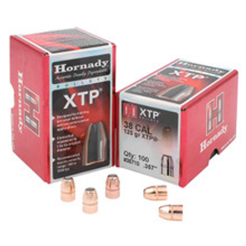 Hornady 38 Cal (.357 Dia) Reloading Bullets H35710 125 Grain XTP Hollow Point 100 Pieces