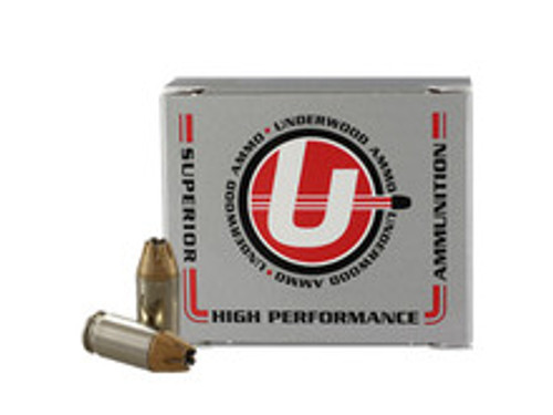 Underwood 380 ACP +P Ammunition UW152 90 Grain Jacketed Hollow Point 20 Rounds