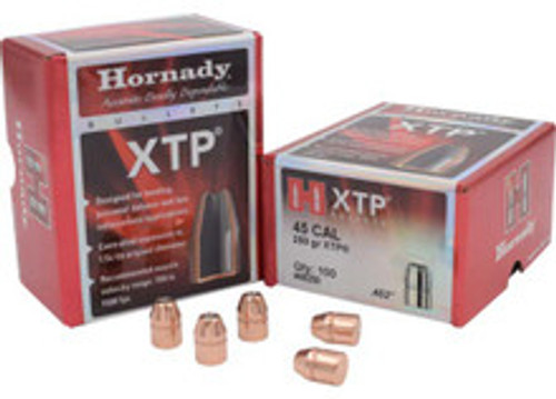 Hornady 45 Cal (.452 Dia) Reloading Bullets H45200 250 Grain XTP Hollow Point 100 Pieces